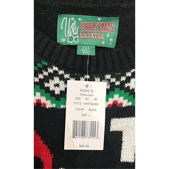 Men's Tree Rex Holiday Sweater. - Picture 4 of 4